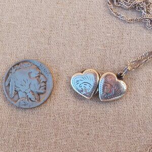 Sterling Silver Double Sided Etched Locket